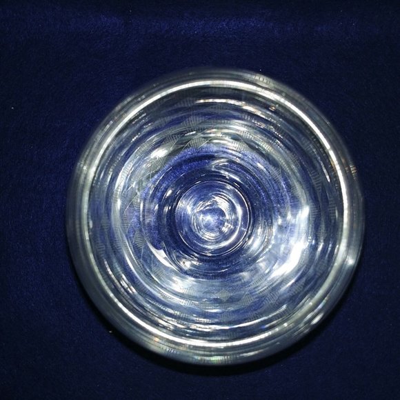 Crystal Vase Plaid Diamond Etched Design Pattern Collectible Vintage 7" - Picture 3 of 7
